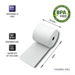 Qoltec papierová rolka - termopapier Š57/N40/D17, bez BPA