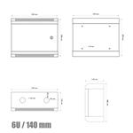 RACK DATACOM 10" 6U/140 mm (plech) čierny