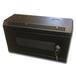 RACK DATACOM 10" nástěnný rozvaděč 4U/140 mm (sklo) černý
