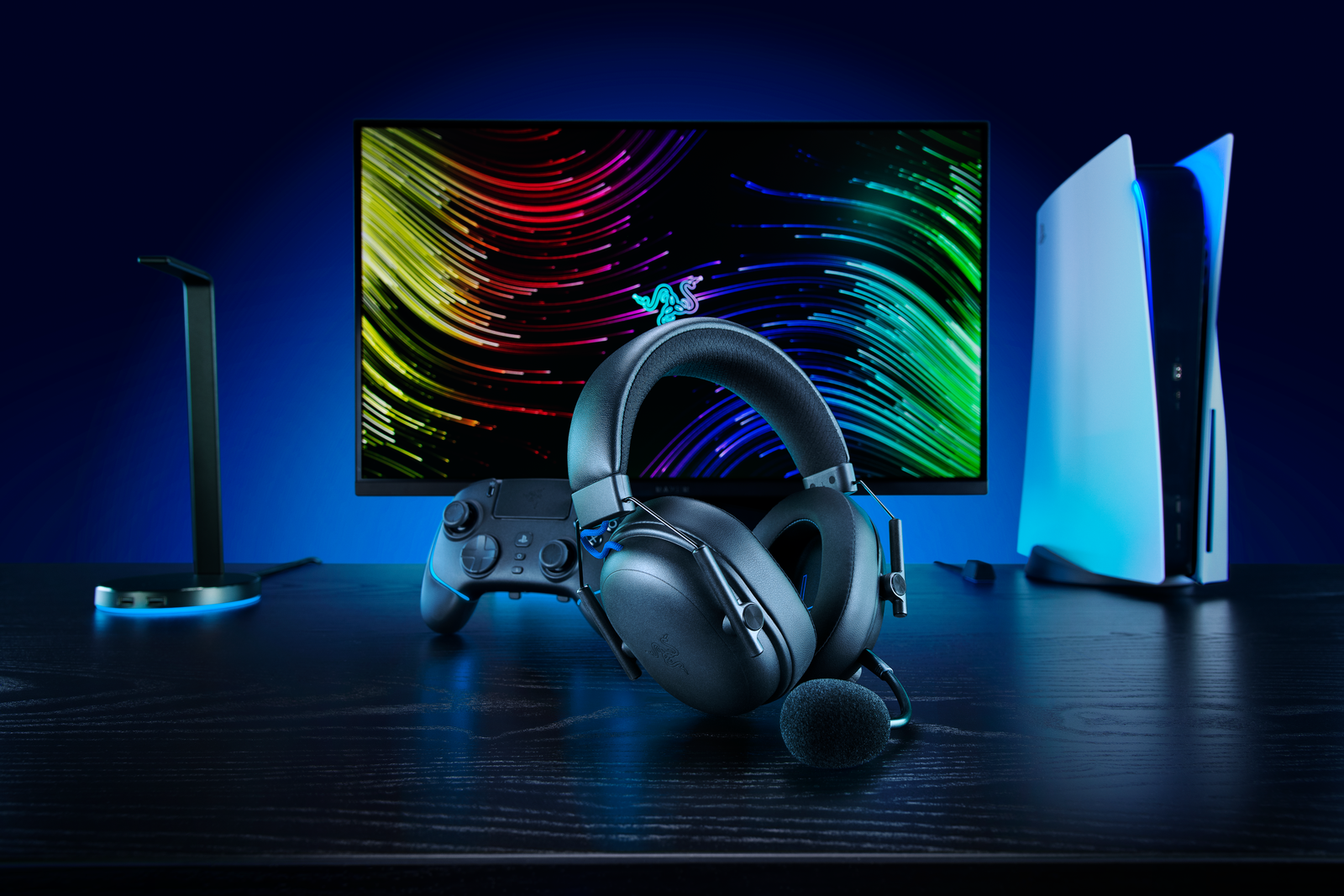 Razer BlackShark V3 pre PlayStation - čierny