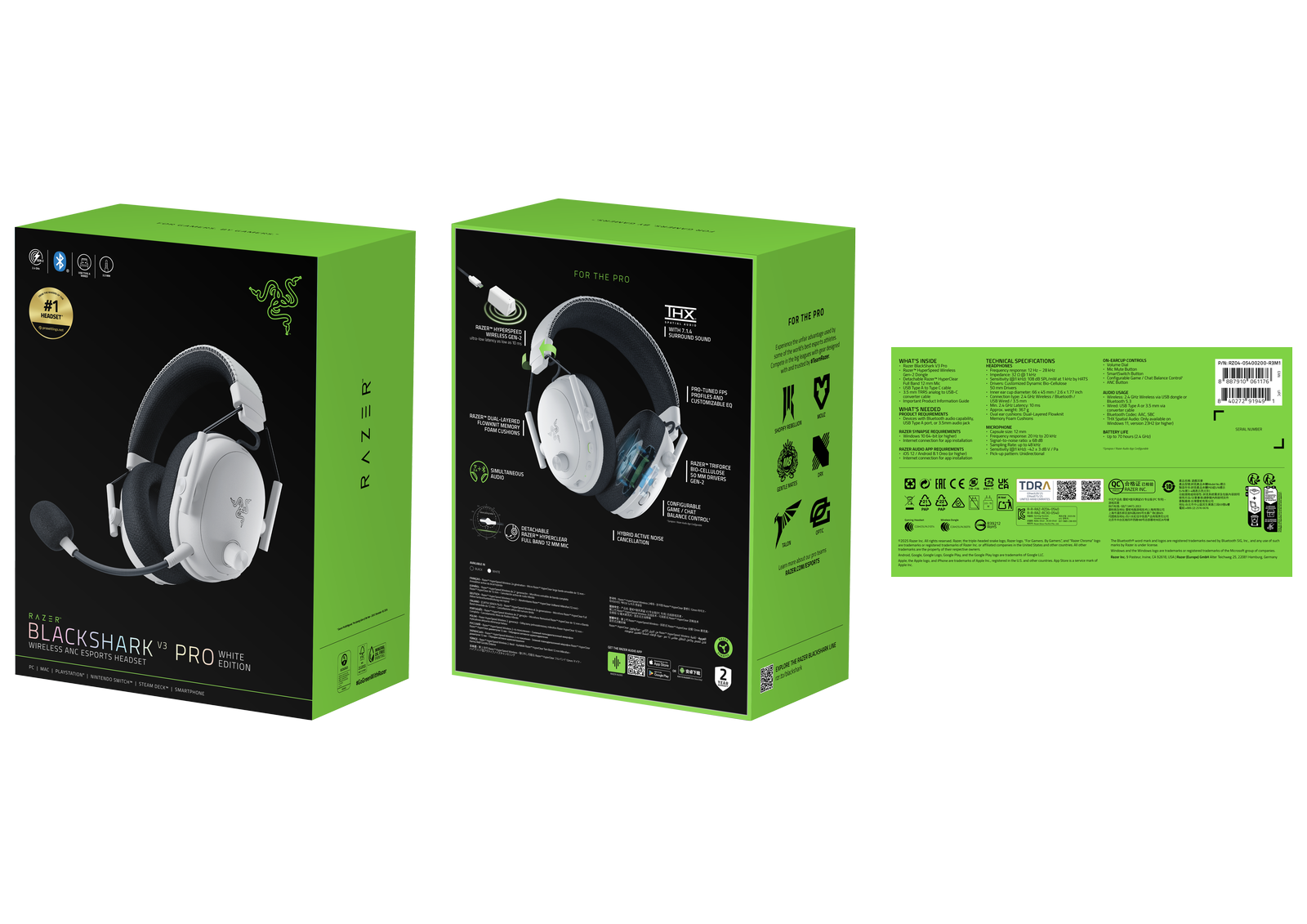 Razer BlackShark V3 Pro - biely