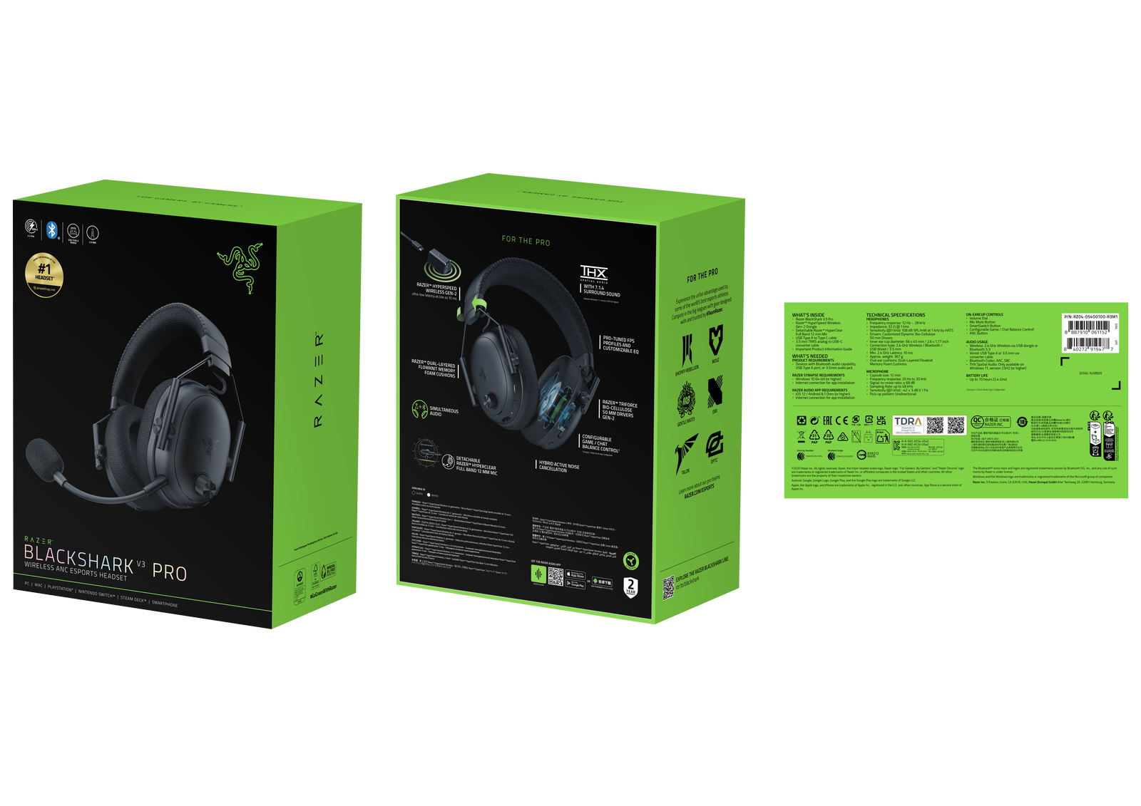 Razer BlackShark V3 Pro - čierny