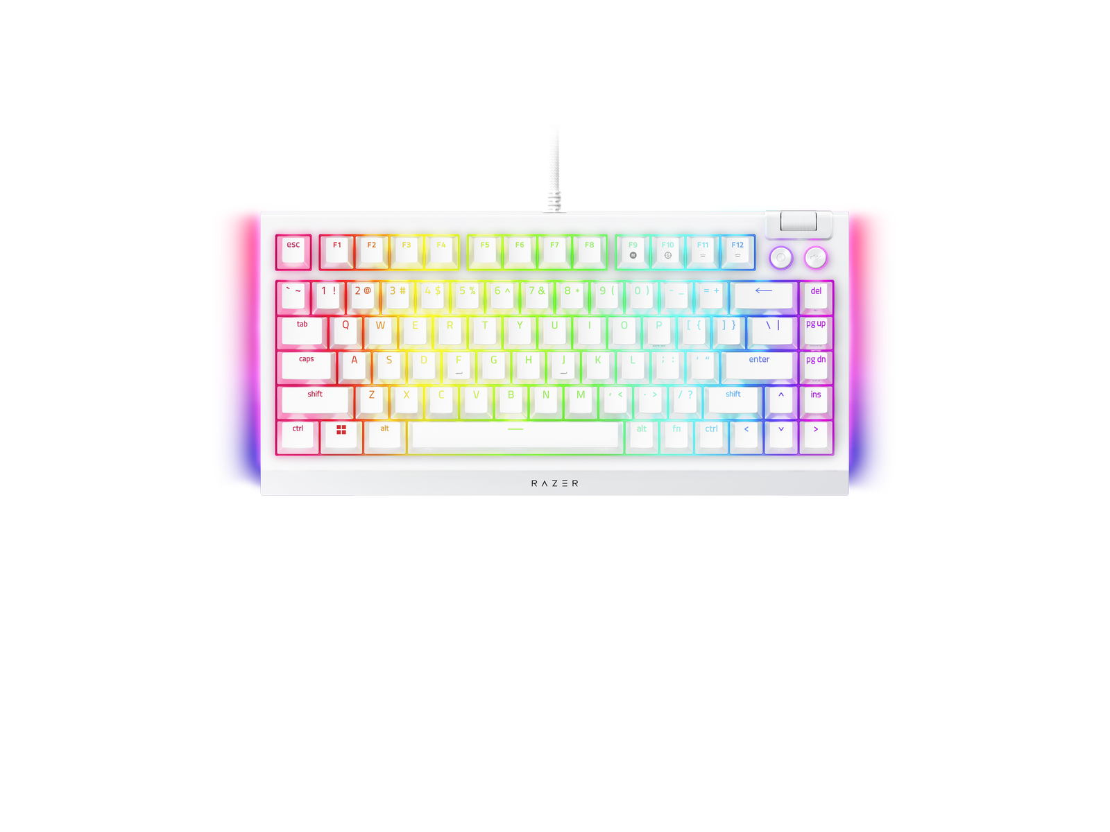 Razer BlackWidow V4 75% White Ed., US