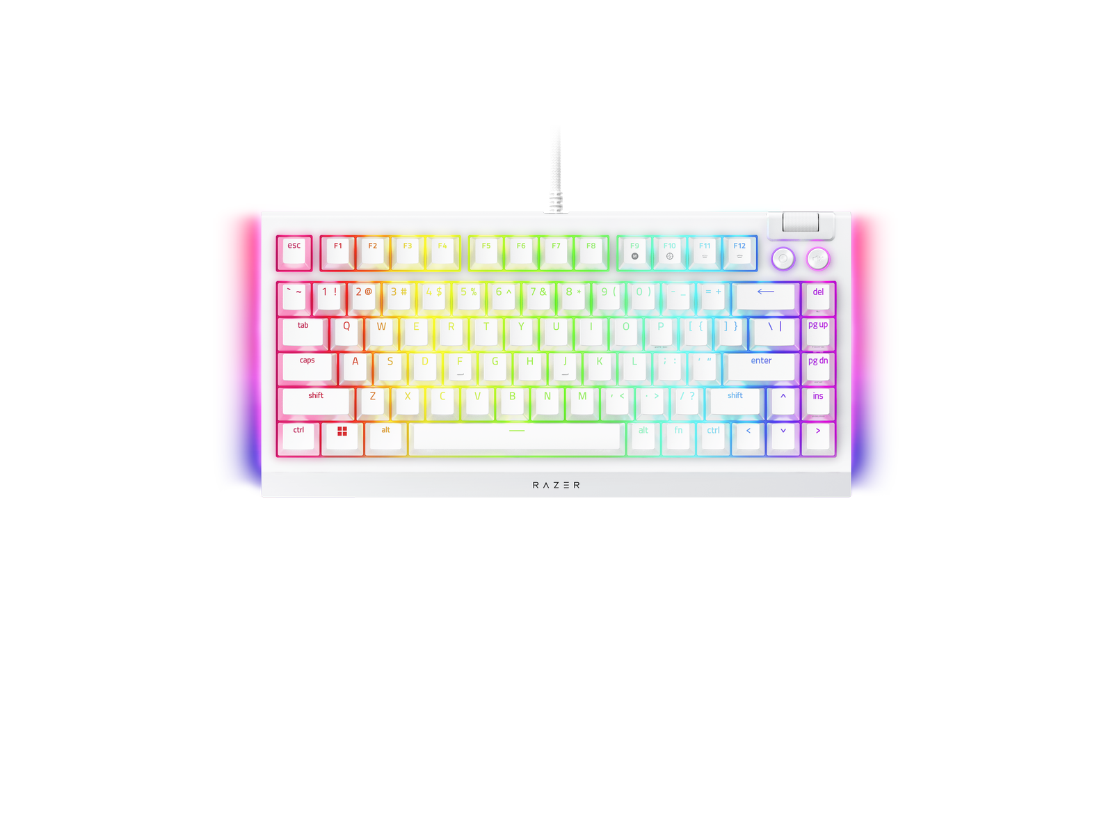 Razer BlackWidow V4 75% White Ed., US