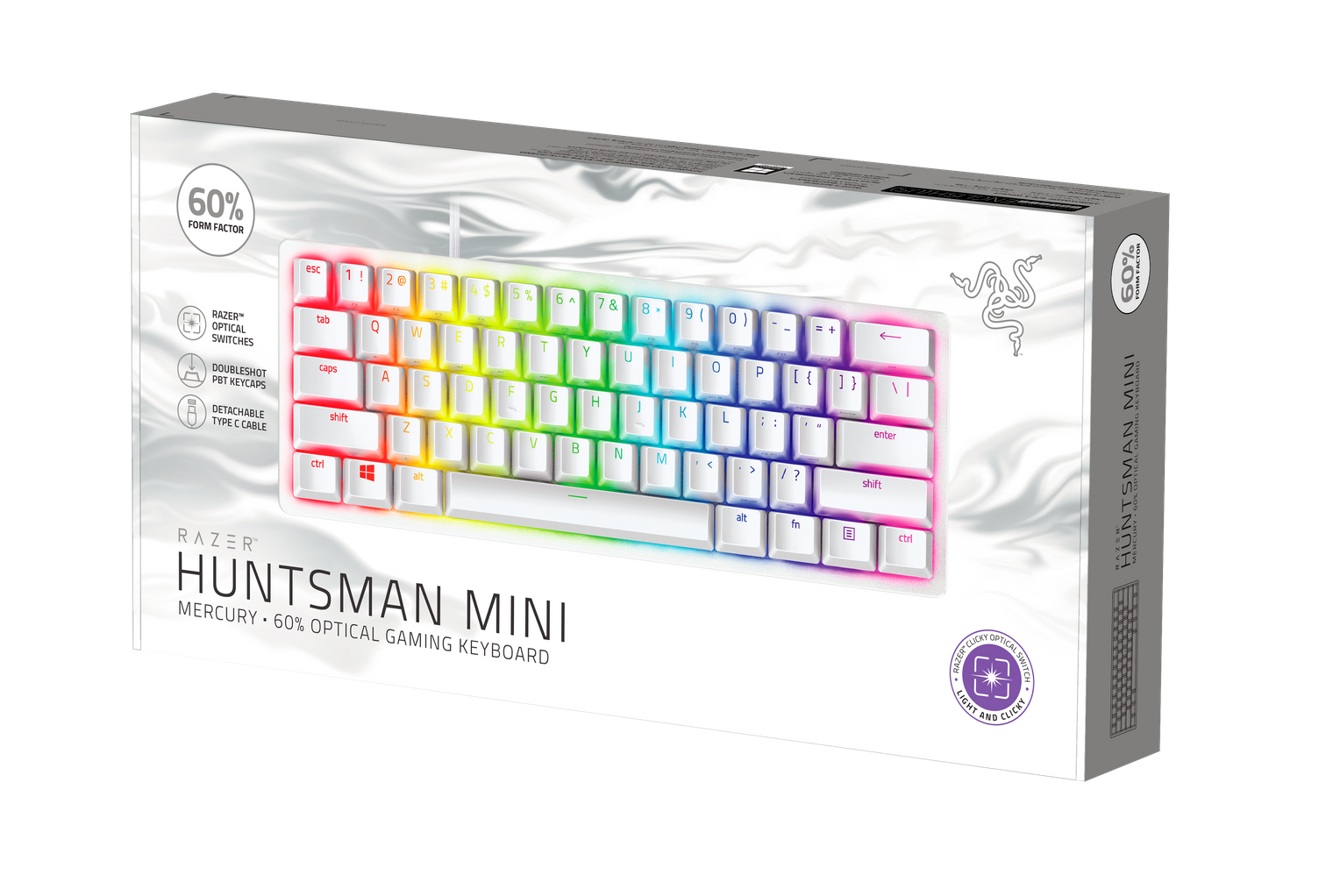 Razer Huntsman Mini Mercury Ed. (Clicky Purple Switch), US