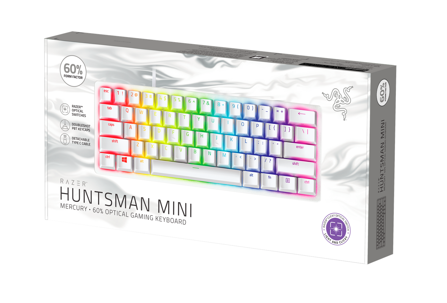 Razer Huntsman Mini Mercury Ed. (Clicky Purple Switch), US