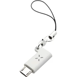 Redukce FIXED Link pro nabíjení a datový přenos z USB-C na microUSB, bílá