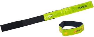 Reflexní pásek FORCE s LED diodami 42cm - žlutý