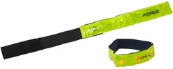 Reflexní pásek FORCE s LED diodami 42cm - žlutý