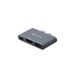 Replikátor portov CANYON DS-1, 3v1, pre Apple Macbook s Thunderbolt 3 (USB-C 100 W)