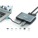 Replikátor portov CANYON DS-14 8v1, 1xUSB-C PD 100W, 1xHDMI (4K), VGA, 3xUSB-A 3.0, RJ45 Gb, 3,5mm jack