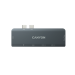 Replikátor portov CANYON DS-5B, 7v1, pre Apple Macbook s Thunderbolt 3 (USB-C 100 W)