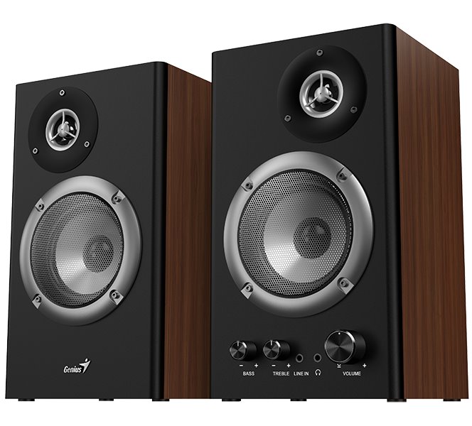 Reproduktory Genius SP-HF1200B, 2.0/36W, drevené