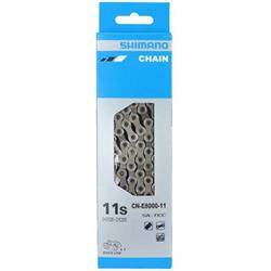 Řetěz SHIMANO MTB/Sil/E-bike CN-E8000 - 11 rychlostí - 126  článků + rychlospojka