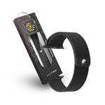 RhinoTech ocelový řemínek milánský tah pro Apple Watch 42 / 44 / 45mm černý