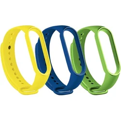 RhinoTech remienky pre Xiaomi Mi Band 6 (3-pack dark blue, yellow, green)