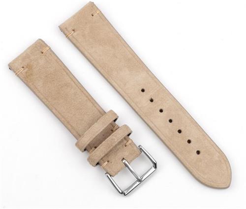 RhinoTech univerzální řemínek Genuine Suede Leather Quick Release 18mm béžový
