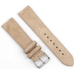 RhinoTech univerzální řemínek Genuine Suede Leather Quick Release 18mm béžový