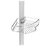Rohová tyč s nastavitelnými poličkami do sprchy Simplehuman, nerez / hliník, 152 -243cm
