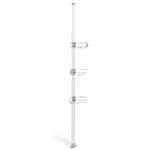 Rohová tyč s nastavitelnými poličkami do sprchy Simplehuman, nerez / hliník, 152 -243cm