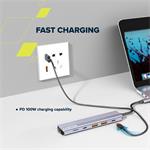 Rozbočovač CANYON DS-17 6v1 4k USB-C sivý