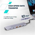Rozbočovač CANYON DS-17 6v1 4k USB-C sivý