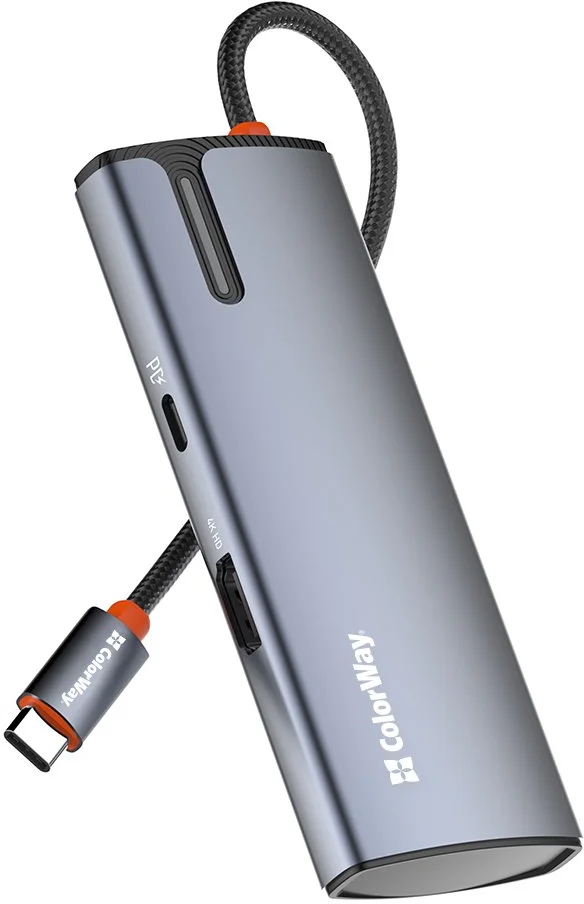 Rozbočovač ColorWay 5v1 USB/ 1x USB-C/ 1x HDMI/ 3x USB-A