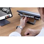 Rozbočovač Epico 8v1 USB-C so stojanom na notebook