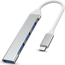 Rozbočovač PremiumCord USB-C na USB3.2 A + 3x USB2.0 A, hliníkové puzdro