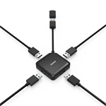 Rozbočovač USB Hama, 4 porty, USB 3.2 Gen 1, adaptér USB-C
