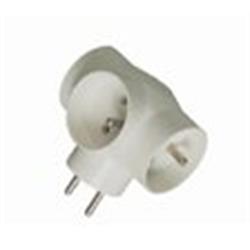 Rozvádzač PremiumCord 230V 10A, 3x kruhová zásuvka, biely