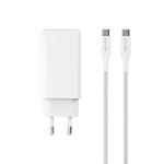 Rýchla nabíjačka Epico UltraBoost GaN 100W Power EA100 + 1,2 m kábel USB-C - biela