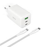 Rýchla nabíjačka Epico UltraBoost GaN 100W Power EA100 + 1,2 m kábel USB-C - biela