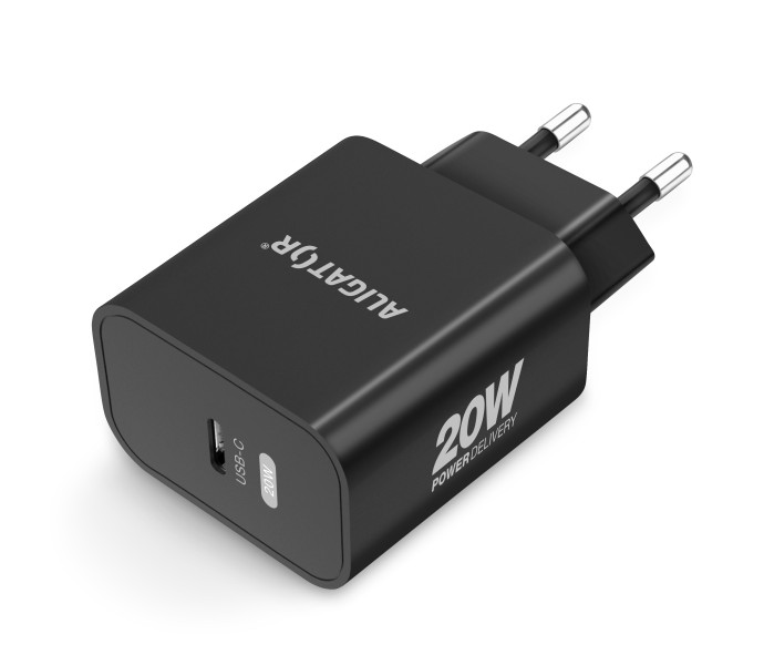 Rychlá nabíječka USB-C ALIGATOR PD 20W s kabelem USB-C/Lightning(iPhone), černá