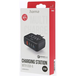 Rýchla sieťová nabíjačka Hama USB 4x USB (1x QC), 33 W