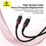 Rýchlonabíjací kábel Baseus Dura USB-C/USB-C 1m 100W červený/čierny