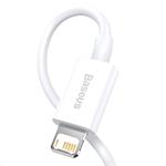 Rýchlonabíjací kábel Baseus Superior Series USB/Lightning 2,4A 1 m biely