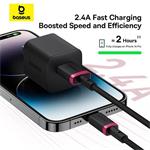 Rychlonabíjecí kabel Baseus Dura USB/Lightning 1m 2.4A červeno černý