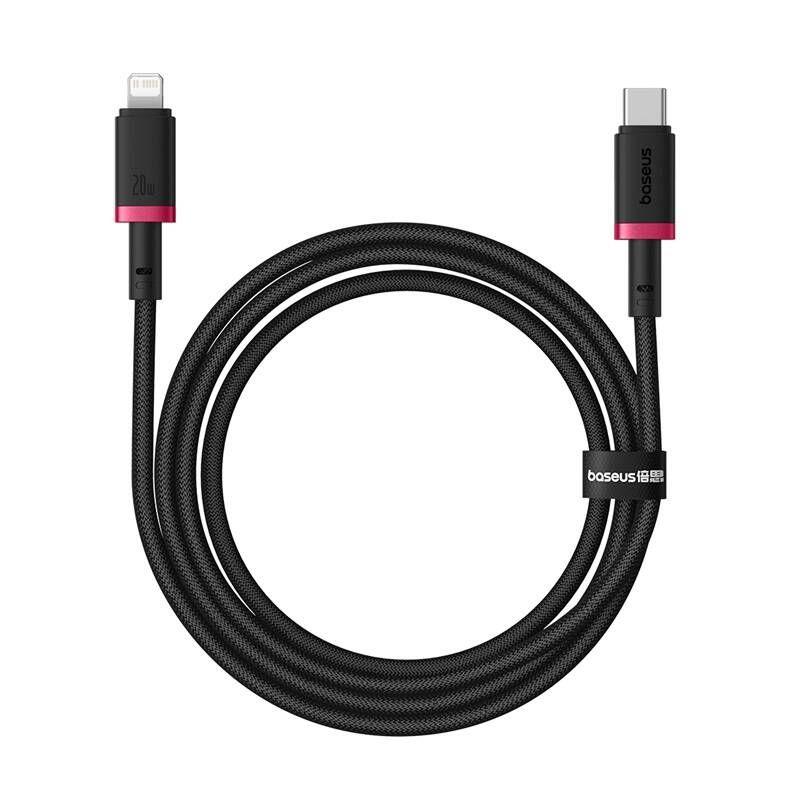 Rychlonabíjecí kabel Baseus Dura USB/Lightning 1m 20W černo červený