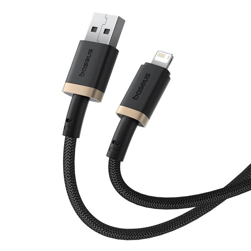 Rychlonabíjecí kabel Baseus Dura USB/Lightning 2m 2.4A černo zlatý