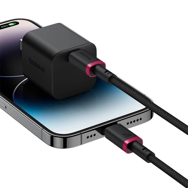 Rychlonabíjecí kabel Baseus Dura USB/Lightning 2m 20W černo červený