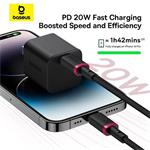 Rychlonabíjecí kabel Baseus Dura USB/Lightning 2m 20W černo červený