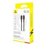 Rychlonabíjecí kabel Baseus Dura USB/Lightning 2m 20W černo červený