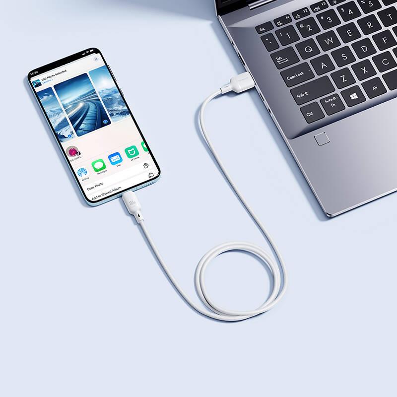 Rychlonabíjecí kabel Baseus Silky USB/USB-C 1m 100W bílý