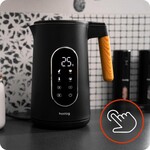 Rýchlovarná kanvica Huslog 1,7 l, nerezová, čierna