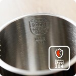 Rýchlovarná kanvica Huslog 1,7 l, nerezová, čierna