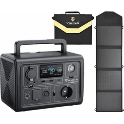 Sada batériového generátora BLUETTI EB3A a solárneho panelu Viking L60
