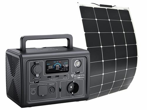 Sada batériového generátora BLUETTI EB3A a solárneho panelu Viking LE120