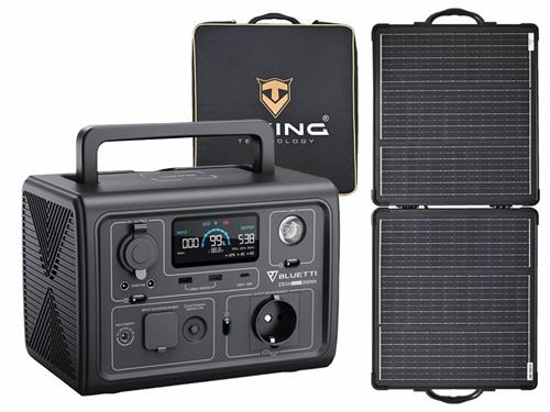 Sada batériového generátora BLUETTI EB3A a solárneho panelu Viking LVP80