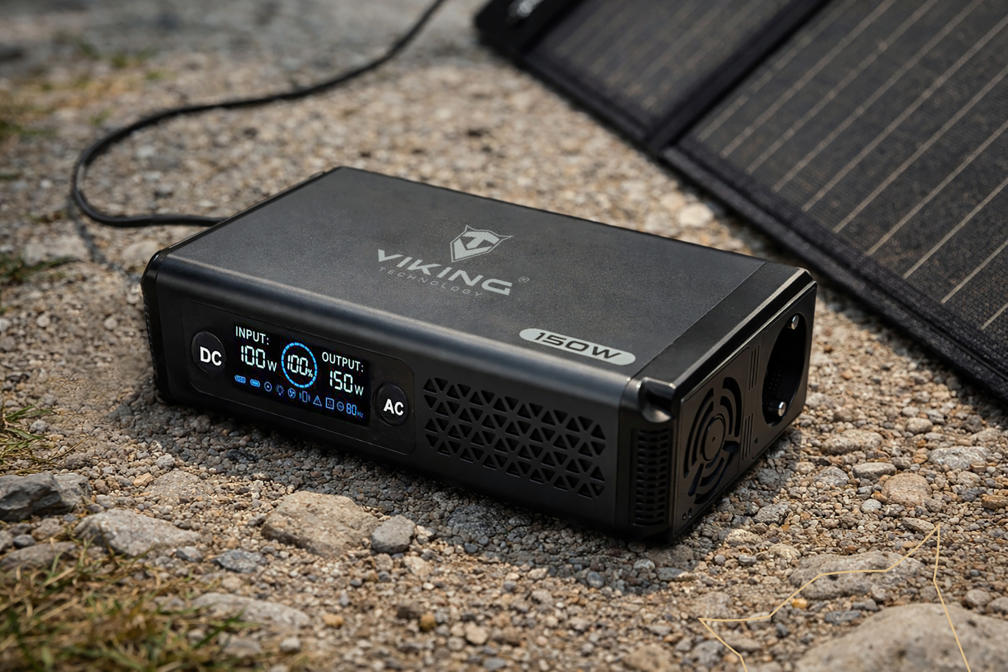 Sada batériového generátora Viking VALI150 a solárneho panelu Viking L60 PD